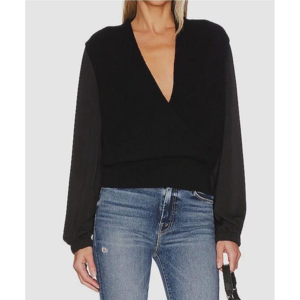 BROCHU WALKER Phinneas‎ Layered Looker Black Onyx Sweater XS